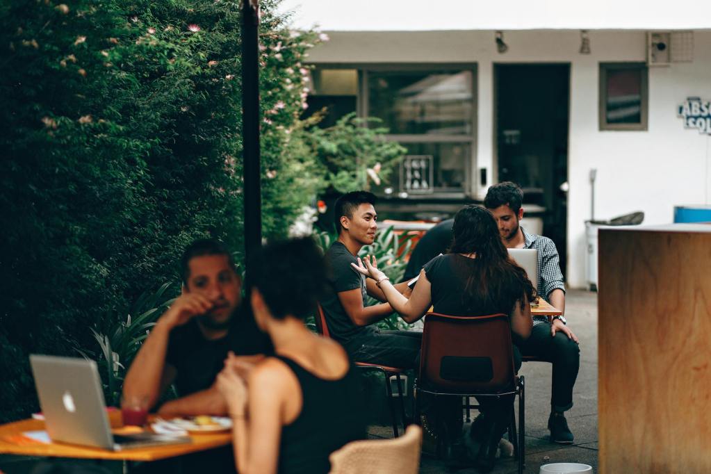 people sitting at the table